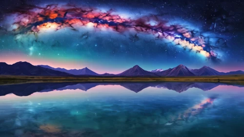 galaxy collision,planet alien sky,space art,fantasy landscape,the milky way,alien world,galaxy,interstellar bow wave,milky way,alien planet,milkyway,northen lights,cosmic eye,universe,wormhole,astronomy,colorful star scatters,fantasy picture,fractal environment,cosmic,Conceptual Art,Daily,Daily 24