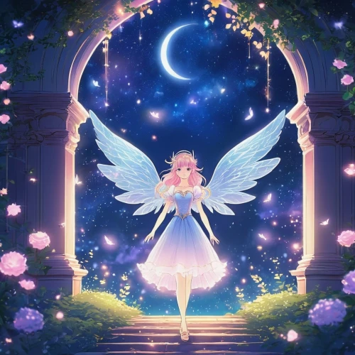 fairy galaxy,rosa 'the fairy,winged heart,angel,child fairy,fairy,angel’s tear,rosa ' the fairy,fae,fantasia,garden fairy,magical,flying heart,fairy world,angel girl,flower fairy,guardian angel,aurora butterfly,angelic,fairy stand,Illustration,Realistic Fantasy,Realistic Fantasy 02