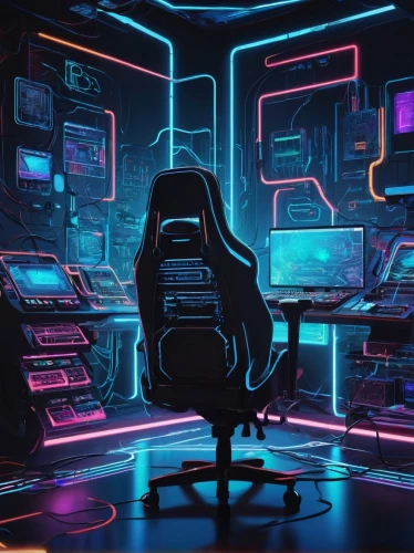 cyberpunk,computer room,cyber,cyberspace,computer desk,neon human resources,computer,computer workstation,sci fi surgery room,ufo interior,computer art,new concept arms chair,computer game,desk,computer system,gamer zone,computer games,the server room,scifi,compute,Conceptual Art,Daily,Daily 21