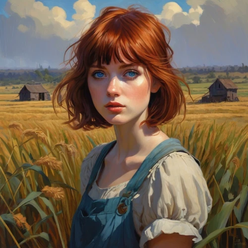 prairie,girl with bread-and-butter,farm girl,little girl in wind,mystical portrait of a girl,portrait of a girl,girl portrait,fantasy portrait,girl lying on the grass,wheat field,girl in the garden,in the tall grass,countrygirl,yellow grass,girl with cloth,plains,woman of straw,chamomile in wheat field,romantic portrait,child portrait,Conceptual Art,Fantasy,Fantasy 18