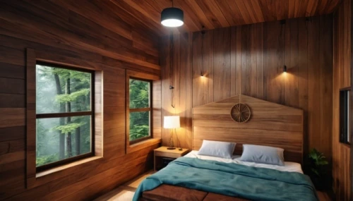 wooden sauna,small cabin,cabin,wood window,canopy bed,sleeping room,inverted cottage,bedroom window,wooden windows,modern room,guest room,wooden hut,bedroom,room divider,3d rendering,wooden house,guestroom,japanese-style room,the cabin in the mountains,log cabin