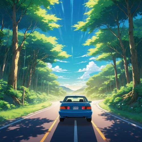 forest road,open road,3d car wallpaper,long road,mountain road,the road,toyota ae85,drive,racing road,road,alpine drive,roads,kilometers,retro background,empty road,road forgotten,mountain highway,journey,country road,would a background,Illustration,Japanese style,Japanese Style 03