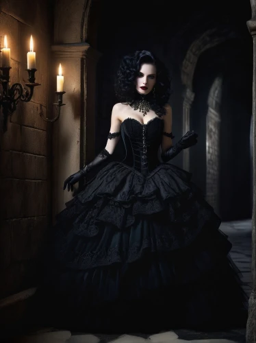 gothic fashion,gothic dress,gothic woman,gothic style,gothic portrait,dark gothic mood,ball gown,gothic,queen of the night,goth woman,overskirt,mourning swan,lady of the night,dress walk black,dark angel,victorian style,goth like,evening dress,cinderella,black velvet,Conceptual Art,Fantasy,Fantasy 20