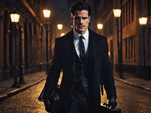 white-collar worker,banker,overcoat,businessman,black businessman,black city,detective,gentlemanly,dark suit,secret agent,business man,a black man on a suit,jack rose,black coat,holmes,man with umbrella,lincoln blackwood,black suit,men's suit,suit actor,Photography,General,Commercial