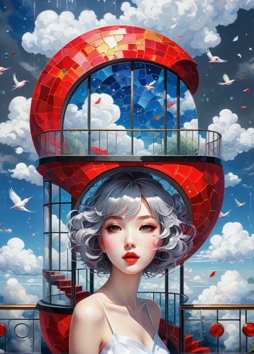 sky rose,world digital painting,fantasy portrait,skyflower,janome chow,chinese clouds,fire escape,skywatch,sky,wonderland,cloudy day,fantasy art,summer sky,cosmos wind,clouds - sky,sky apartment,cumulus,3d fantasy,shirakami-sanchi,skyscape,Art,Artistic Painting,Artistic Painting 32