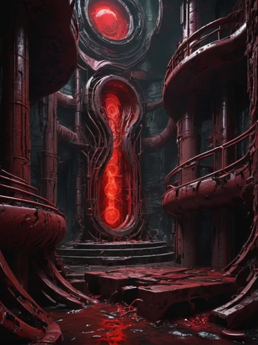 blood church,hall of the fallen,end-of-admoria,portal,a drop of blood,inferno,descend,door to hell,dungeon,sepulchre,buddhist hell,catacombs,necropolis,auqarium,circulatory,metallurgy,ringed-worm,sci fi surgery room,dripping blood,chamber,Conceptual Art,Sci-Fi,Sci-Fi 24