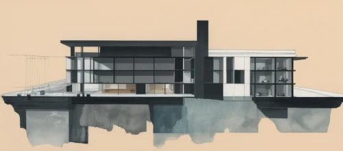 house drawing,house by the water,mid century house,modern house,house with lake,houseboat,contemporary,beach house,matruschka,house painting,mid century modern,modern architecture,habitat 67,model house,kirrarchitecture,dunes house,cubic house,boathouse,boat house,beachhouse,Illustration,Paper based,Paper Based 07