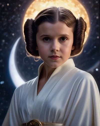 princess leia,star mother,jedi,cg artwork,bb8,official portrait,bb-8,george lucas,republic,chewy,emperor of space,the main star,starwars,force,magnificent,imperial,edit icon,child portrait,sw,custom portrait,Illustration,Black and White,Black and White 08