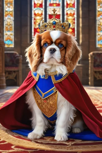 king charles spaniel,cavalier king charles spaniel,cavalier,tibetan spaniel,pekingese,lhasa apso,kooikerhondje,japanese chin,shih tzu,regal,st bernard,st. bernard,tyrion lannister,emperor,basset fauve de bretagne,heraldic animal,king caudata,beagador,dwarf bulldog,english bull doge,Illustration,Japanese style,Japanese Style 01