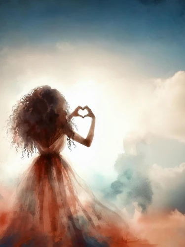 woman silhouette,little girl in wind,dance silhouette,world digital painting,love in the mist,mystical portrait of a girl,silhouette dancer,silhouette art,digital painting,flying heart,mermaid silhouette,ballroom dance silhouette,digital art,art silhouette,hand digital painting,sun bride,winged heart,girl in a long,love in air,dreams catcher