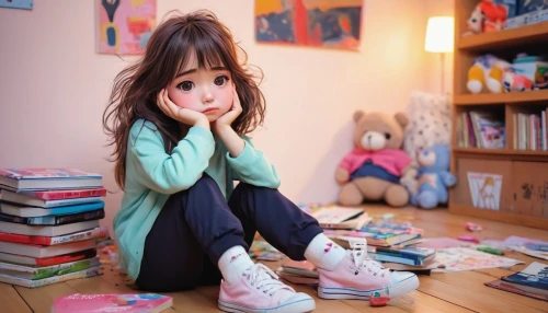 little girl reading,doll shoes,the little girl's room,child with a book,child's diary,girls shoes,girl studying,kids room,girl sitting,holding shoes,children's shoes,pink shoes,children's background,girl praying,child girl,kids' things,music books,anime japanese clothing,playing room,bookworm,Art,Artistic Painting,Artistic Painting 37