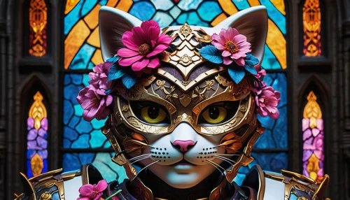 masquerade,venetian mask,the carnival of venice,easter theme,cat frame,deco bunny,gold mask,easter décor,head plate,day of the dead frame,stained glass,feline look,hare window,easter banner,headdress,bengal cat,golden mask,masque,mask,feline,Photography,Artistic Photography,Artistic Photography 08