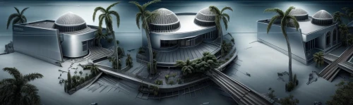 futuristic architecture,futuristic landscape,aquatic plants,water plants,artificial island,futuristic art museum,sky space concept,fish farm,cube stilt houses,artificial islands,solar cell base,hydropower plant,aquaculture,aquatic plant,water plant,space ships,alien ship,space port,floating huts,urban design