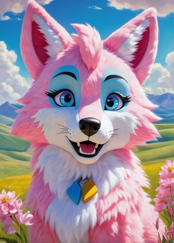 cheery-blossom,furta,cute fox,springtime background,pink background,portrait background,child fox,spring background,adorable fox,canine rose,flower background,furry,cute cartoon character,edit icon,a fox,fluffy,sand fox,flower animal,pomeranian,on a transparent background,Art,Artistic Painting,Artistic Painting 45