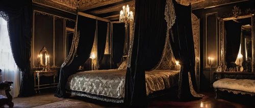 ornate room,four poster,four-poster,napoleon iii style,wade rooms,royal interior,the throne,venice italy gritti palace,versailles,victorian style,great room,chateau margaux,rococo,danish room,canopy bed,luxury decay,parlour,baroque,bedroom,victorian,Illustration,Abstract Fantasy,Abstract Fantasy 11