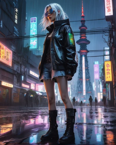 cyberpunk,hk,walking in the rain,tokyo,harajuku,tokyo city,shinjuku,cityscape,in the rain,a200,taipei,rainy,cyber,shibuya,urban,cyber glasses,dystopian,tokyo ¡¡,hong,world digital painting,Illustration,Retro,Retro 17