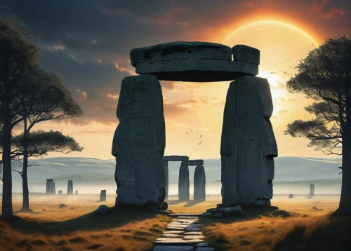 stone henge,megaliths,summer solstice,megalithic,stonehenge,neolithic,standing stones,megalith,druids,neo-stone age,stargate,stone circle,spring equinox,the ancient world,solstice,stone circles,dolmen,ancient,druid stone,stele,Art,Artistic Painting,Artistic Painting 43