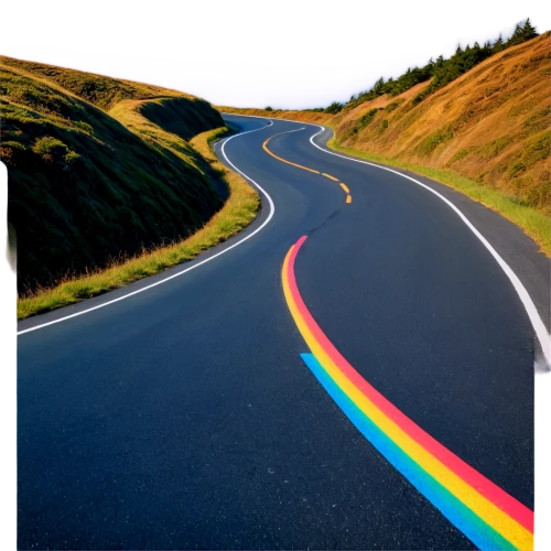 road marking,rainbow background,long road,winding road,road surface,road,winding roads,rainbow pattern,rainbow pencil background,straight ahead,roads,open road,go straight or right,crossroad,fork in the road,priority road,rainbow colors,road of the impossible,rainbow,the road,Illustration,American Style,American Style 14