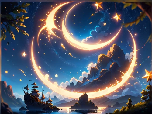 moon and star background,crescent moon,witch's hat icon,moon and star,stars and moon,celestial event,ramadan background,life stage icon,dusk background,hanging moon,spiral background,moonlit night,halloween background,fantasy picture,the moon and the stars,constellation lyre,diwali background,starry sky,mid-autumn festival,starry night,Anime,Anime,Cartoon