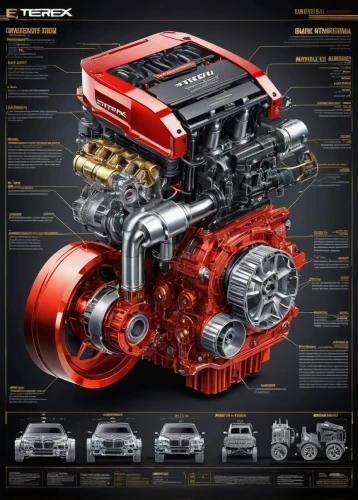 automotive engine timing part,truck engine,internal-combustion engine,automotive engine part,car engine,race car engine,super charged engine,slk 230 compressor,automotive fuel system,engine truck,engine,red motor,carburetor,rocker cover,torque,triumph motor company,4-cylinder,testarossa,8-cylinder,car-parts,Unique,Design,Blueprint