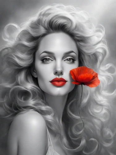 red lips,red lipstick,red rose,lipstick,red petals,red roses,world digital painting,flower of passion,red poppy,fashion illustration,red flower,digital painting,poppy red,romantic portrait,rouge,art painting,fire red eyes,rose white and red,red magnolia,valentine day's pin up