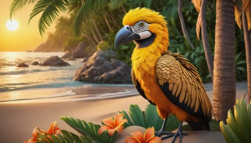 yellow macaw,tropical bird,blue and gold macaw,tropical birds,perched toucan,beautiful macaw,blue and yellow macaw,toco toucan,caique,guacamaya,tropical bird climber,exotic bird,sun conure,macaw hyacinth,toucan perched on a branch,toucan,luau,tropical animals,sun parakeet,macaw,Illustration,Paper based,Paper Based 14