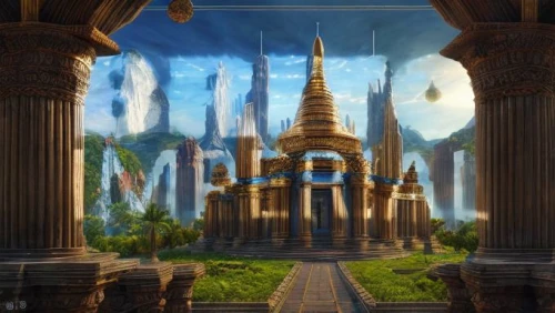 ancient city,hall of the fallen,white temple,artemis temple,temples,mausoleum ruins,somtum,temple fade,northrend,imperial shores,kadala,the ancient world,poseidons temple,pillars,hall of supreme harmony,fantasy landscape,stargate,backgrounds,place of pilgrimage,temple,Realistic,Movie,Lost City