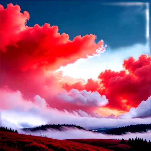 landscape red,landscape background,red sky,hot-air-balloon-valley-sky,sky,cloud image,clouds - sky,sky clouds,cloud shape frame,fantasy landscape,cloudscape,clouds,virtual landscape,red cloud,panoramical,red background,3d background,chinese clouds,cloud formation,epic sky,Illustration,Retro,Retro 13
