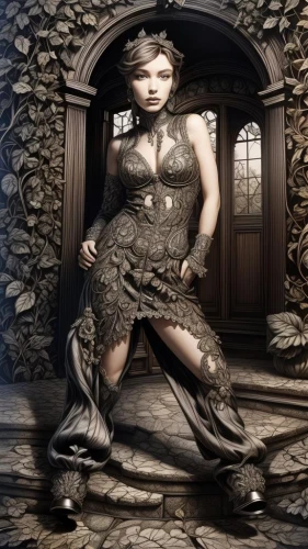 celtic queen,female warrior,callisto,cybele,warrior woman,gothic portrait,girl in a historic way,digital compositing,pewter,lycaenid,antique background,fantasy picture,fairy tale character,fantasy woman,joan of arc,pixie,chain mail,hipparchia,heroic fantasy,image manipulation