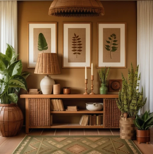 bamboo curtain,interior decor,patterned wood decoration,house plants,bamboo plants,terracotta tiles,interior decoration,contemporary decor,home interior,sitting room,modern decor,mid century modern,decor,moroccan pattern,living room,houseplant,livingroom,persian norooz,interior design,japanese-style room,Photography,General,Realistic
