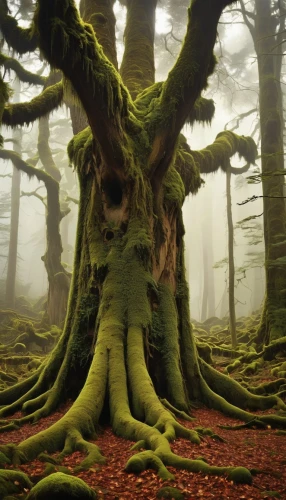 tree moss,the roots of trees,old-growth forest,forest moss,elven forest,forest tree,crooked forest,beech forest,tree and roots,foggy forest,fairy forest,fir forest,fairytale forest,celtic tree,beech trees,germany forest,magic tree,dragon tree,holy forest,moss,Illustration,Realistic Fantasy,Realistic Fantasy 09