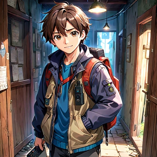 cg artwork,anime japanese clothing,game illustration,anime boy,nikko,blue-collar worker,scout,warehouseman,tsumugi kotobuki k-on,edit icon,main character,male character,stylish boy,anime cartoon,craftsman,background images,life stage icon,shouta,chaoyang,action-adventure game,Anime,Anime,Traditional