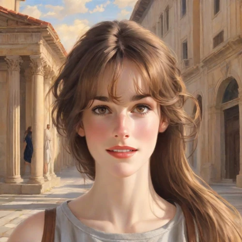 portrait of a girl,girl in a historic way,mystical portrait of a girl,jane austen,emile vernon,lilian gish - female,girl portrait,fantasy portrait,woman face,romantic portrait,young woman,the girl's face,natural cosmetic,artemisia,woman's face,ancient egyptian girl,lara,world digital painting,italian painter,rome 2,Digital Art,Classicism