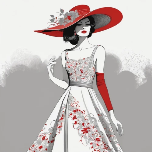 fashion illustration,fashion vector,vintage dress,vintage paper doll,retro paper doll,evening dress,vintage fashion,costume design,vintage illustration,vintage women,dressmaker,fashionista from the 20s,vintage woman,geisha girl,victorian lady,vintage floral,vintage girl,rose white and red,retro 1950's clip art,queen of hearts,Illustration,Paper based,Paper Based 05
