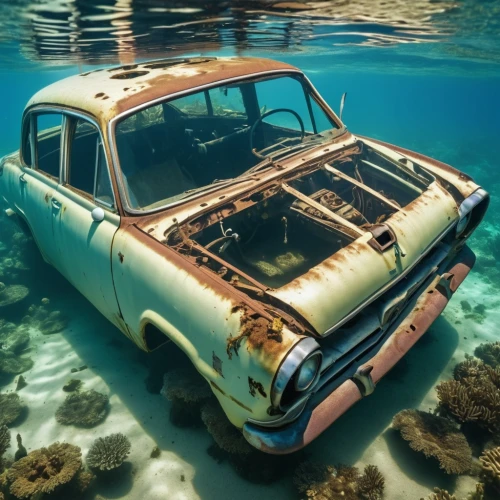 submersible,abandoned car,sunken boat,ford anglia,volvo amazon,under the water,edsel bermuda,old abandoned car,nash metropolitan,submerged,under water,underwater background,chevrolet bel air,underwater,lotus cortina,ford pilot,ford prefect,ocean underwater,semi-submersible,the wreck of the car,Photography,General,Realistic
