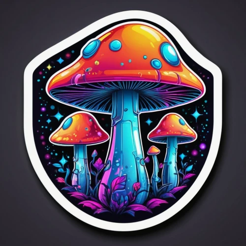 mushroom landscape,agaric,mushroom island,club mushroom,tree mushroom,mushroom type,blue mushroom,mushroom,forest mushroom,q badge,mushrooms,anti-cancer mushroom,champignon mushroom,d badge,l badge,psychedelic art,witch's hat icon,br badge,steam icon,r badge,Unique,Design,Sticker