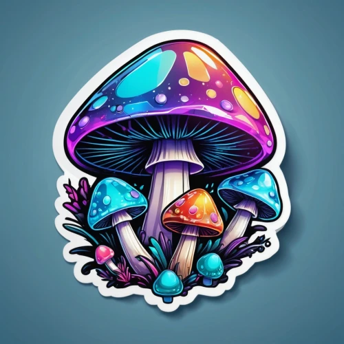 agaric,blue mushroom,mushroom landscape,mushroom type,cloud mushroom,forest mushroom,toadstool,mushroom,tree mushroom,mushroom island,mushroom hat,club mushroom,anti-cancer mushroom,toadstools,small mushroom,mushrooms,champignon mushroom,lingzhi mushroom,forest mushrooms,umbrella mushrooms,Unique,Design,Sticker