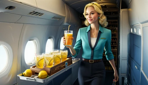 flight attendant,stewardess,air new zealand,airplane passenger,airline travel,business jet,bussiness woman,southwest airlines,aircraft cabin,barmaid,flight engineer,advertising campaigns,china southern airlines,aviation,travel woman,air travel,ryanair,polish airline,corporate jet,stand-up flight,Illustration,Realistic Fantasy,Realistic Fantasy 05