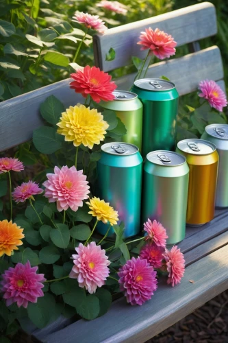 paint cans,filled dahlias,spray cans,spring pot drive,zinnias,garden chrysanthemums,flower painting,disposable cups,beverage cans,chrysanthemums,flower strips,dahlia pinata,potted flowers,green chrysanthemums,paper flowers,dahlias,pink dahlias,flower wall en,paper flower background,chrysanths,Illustration,Abstract Fantasy,Abstract Fantasy 20