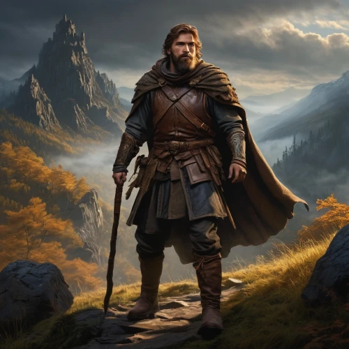 dwarf sundheim,thorin,east-european shepherd,the wanderer,heroic fantasy,bordafjordur,viking,tyrion lannister,king arthur,norse,htt pléthore,mountain guide,lone warrior,dwarf,mountaineer,germanic tribes,fantasy picture,talahi,dunun,hobbit,Illustration,Realistic Fantasy,Realistic Fantasy 22