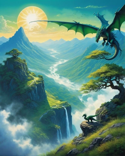 dragon of earth,fantasy picture,painted dragon,green dragon,fantasy landscape,dragons,forest dragon,dragon,fantasy art,dragon li,black dragon,dragon bridge,3d fantasy,dragon design,world digital painting,northrend,heroic fantasy,moraine,wyrm,dragon fire,Illustration,Black and White,Black and White 16