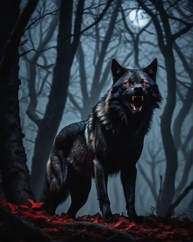 red wolf,black shepherd,howling wolf,werewolf,blood hound,red riding hood,howl,european wolf,werewolves,red eyes,wolf,blood moon,fire red eyes,gray wolf,little red riding hood,constellation wolf,wolf hunting,wolves,feral,wolfdog,Illustration,Realistic Fantasy,Realistic Fantasy 36