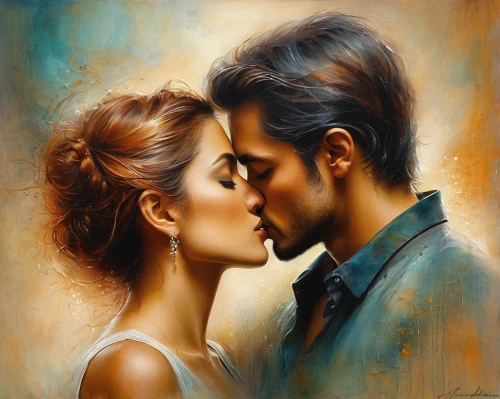 romantic portrait,amorous,romantic scene,oil painting on canvas,romantic look,young couple,beautiful couple,oil painting,art painting,hot love,love in the mist,love couple,kissing,couple in love,vintage boy and girl,tango,latin dance,two people,tenderness,courtship,Conceptual Art,Daily,Daily 32