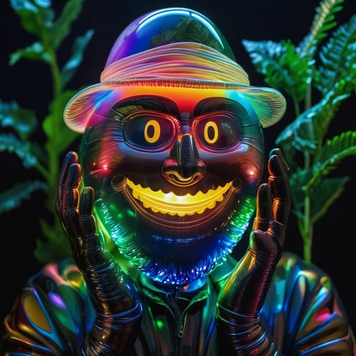 neon body painting,uv,scandia gnome,png sculpture,pachamama,forest man,black light,acid,avatar,light paint,3d man,psychedelic,leprechaun,psychedelic art,lightpainting,vendor,gnome,3d figure,garden gnome,jazz frog garden ornament,Photography,Artistic Photography,Artistic Photography 02