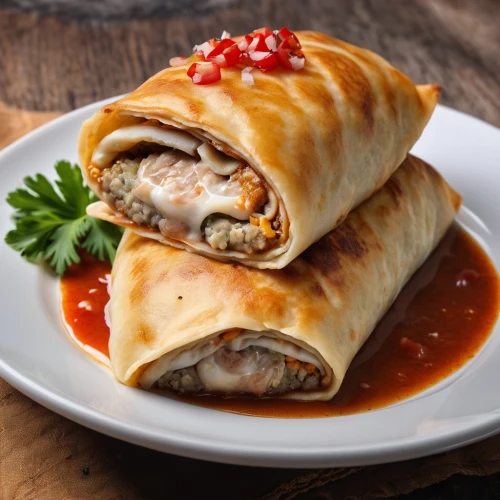 beef roulades,grilled pineapple pork burrito,cannelloni,paratha roll,ćevapi,andouillette,beef pancake,sausage roll,cabbage roll,chimichanga,börek,sarma,cabbage rolls,popiah,kofta,sausage bread,turkish cuisine,beef wellington,calzone,herring roll,Photography,General,Realistic