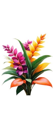 flowers png,heliconia,strelitzia orchids,bromelia,bird of paradise flower,pineapple lilies,tropical floral background,bromeliad,gymea lily,strelitzia,flower bird of paradise,pineapple lily,tropical flowers,splendens,bird of paradise,ornamental plants,curcuma,flower exotic,torch lilies,canna lily,Illustration,Realistic Fantasy,Realistic Fantasy 23