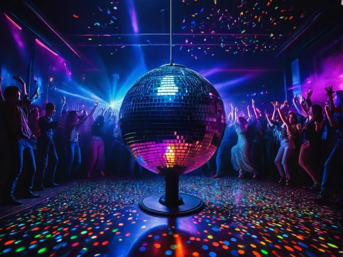 disco,disco ball,mirror ball,prism ball,nightclub,the ball,go-go dancing,party lights,discobole,spirit ball,dance club,clubbing,party decoration,christmas ball,colored lights,kristbaum ball,party decorations,80s,concert dance,party banner,Conceptual Art,Oil color,Oil Color 16