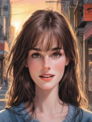 rosa ' amber cover,sci fiction illustration,colorpoint shorthair,the girl's face,city ​​portrait,book cover,head woman,author,clementine,wonder,portrait background,valerian,mystery book cover,girl portrait,comic book,wonder woman city,illustrator,world digital painting,portrait of a girl,game illustration,Digital Art,Comic