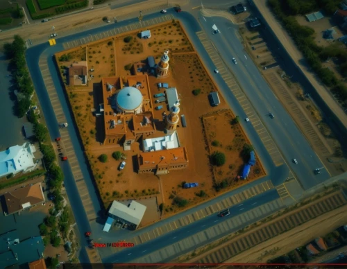 sewage treatment plant,big mosque,star mosque,al nahyan grand mosque,tilt shift,military fort,hassan 2 mosque,aerial photograph,aerial photography,city mosque,aerial view,king abdullah i mosque,grand mosque,aerial shot,said am taimur mosque,russian pyramid,cargo port,bird's-eye view,martyr village,dji spark,Photography,General,Realistic