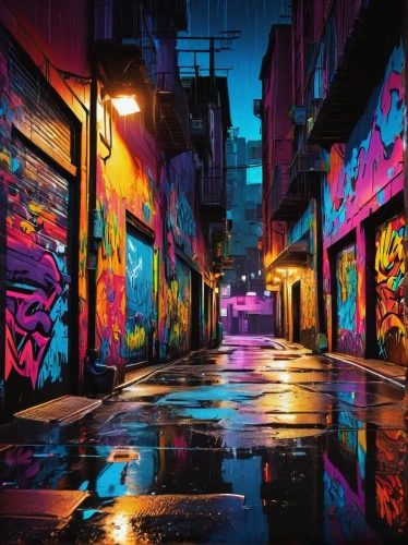 colorful city,alley,alleyway,vivid sydney,hong kong,laneway,neon lights,sydney australia,cyberpunk,neon arrows,urban,graffiti art,graffiti,neon,colored lights,neon light,intense colours,taipei,alley cat,hanoi,Conceptual Art,Sci-Fi,Sci-Fi 05